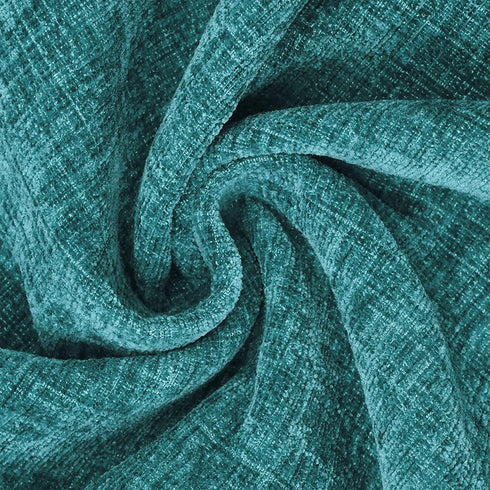 CaliTime Pack of 2 Cozy Throw Pillow Covers Cases for Couch Sofa Home Decoration Solid Dyed Soft Chenille 20 X 20 Inches Teal