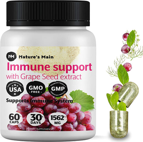 Immunity Booster with Vitamin C, Turmeric, Mushroom Complex and Other 16 Immune Boosting Ingredients for Colds, Flu, Healthy Respiratory System ?60 Non GMO Immune Support Supplement for Adults