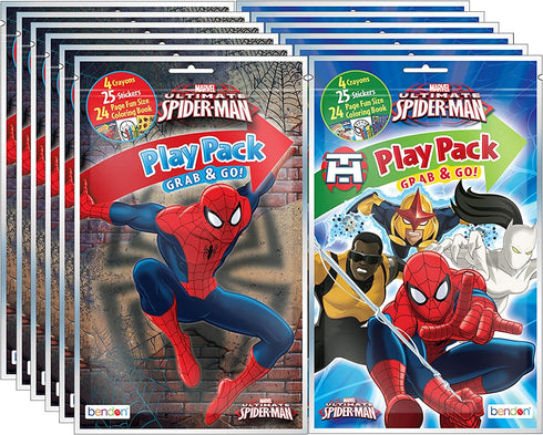 Bundle of 12 Marvel's Spider-Man Grab & Go Play Packs