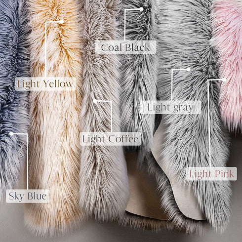 Ashler HOME DECO Soft Faux Sheepskin Fur Chair Couch Cover Area Rug Bedroom Floor Sofa Living Room Light Gray 2 x 3 Feet