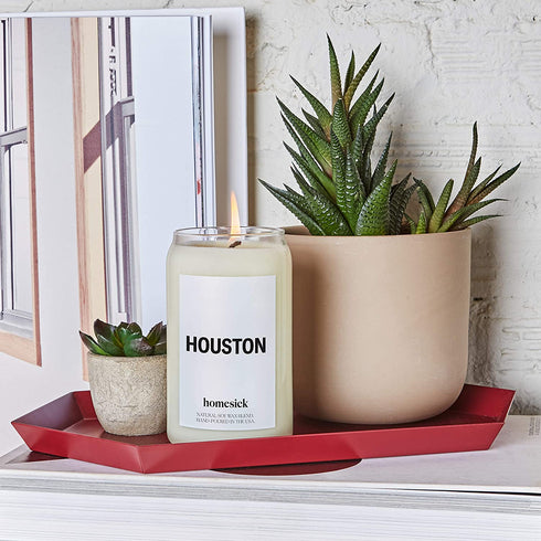 Homesick Premium Scented Candle, Houston - Scents of Bergamot, White Grapefruit, 13.75 oz, 60-80 Hour Burn, Natural Soy Blend Candle Home Decor, Relaxing Aromatherapy Candle