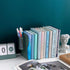 Adjustable Bookend Metal Book Ends Nonskid Bookends Desk Bookshelf Book Rack Binder Holder, Book End for Heavy Book Holder, Desk Books Organizer (Green)