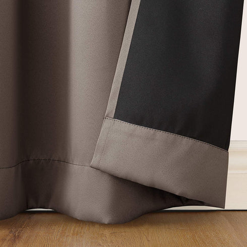 Sun Zero - 52479 Oslo Theater Grade Extreme 100% Blackout Rod Pocket Curtain Panel, 52" x 95", Mushroom