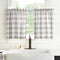 Elrene Home Fashions Farmhouse Living Buffalo-Check Tier Curtain Set for Bathroom or Kitchen Curtains, 30" x 36"(Set of 2 Tiers), Gray/White