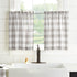 Elrene Home Fashions Farmhouse Living Buffalo-Check Tier Curtain Set for Bathroom or Kitchen Curtains, 30" x 36"(Set of 2 Tiers), Gray/White