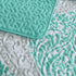 Comfort Spaces Coco 2 Piece Quilt Coverlet Bedspread Ultra Soft Printed Damask Pattern Hypoallergenic Bedding Set, Twin/Twin XL, Teal - Grey