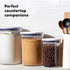 OXO Good Grips Round POP Container Large (5.2 Qt) for flour, sugar, cereal and more | Airtight Food Storage | BPA Free | Dishwasher Safe | Clear Body