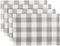 Elrene Home Fashions Farmhouse Living Buffalo Check Placemat Set of 4, 13" x 19", Gray/White 4