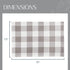 Elrene Home Fashions Farmhouse Living Buffalo Check Placemat Set of 4, 13" x 19", Gray/White 4