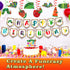 The Very Hungry Caterpillar Birthday Decorations Set - Kids Reading Story Theme Swirls Streamers Garland Banner and Cake Topper Party Supplies