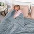 Decorative Extra Soft Faux Fur Throw Blanket 50" x 60",Solid Lightweight Fuzzy Reversible Long Hair Shaggy Blanket,Fluffy Cozy Plush Mink Fleece Comfy Microfiber Blanket for Couch Sofa Bed,Light Gray