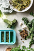 Souper Cubes 1/2-Cup Freezing Tray with lid, makes 6 perfect 1/2 cup portions, freeze pesto, salsa, or sauce
