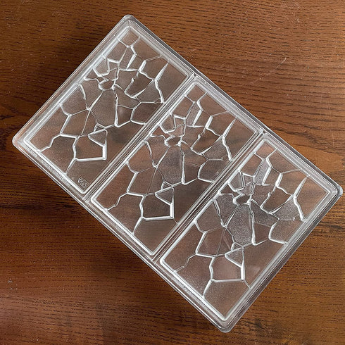 Crack Shape Chocolate Bar Mold Polycarbonate Energy Bar Moulds Chocolate Maker