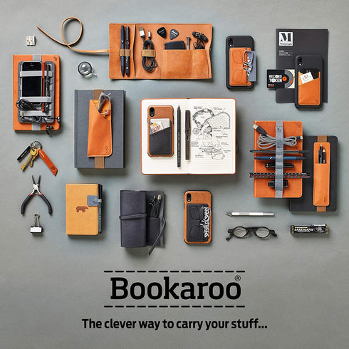 IF Bookaroo Pen Pouch Notebook/Pen Organiser Elasticated A5 Notebook - Rose Gold