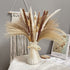 Dried Pampas Grass Decor Vase Home Design Arrangements,Natural Pompous Grass Plants Fluffy Artificial Faux Reed Flower Stems Bunch for Wedding Door Wreath Boho Living Room Decoration (60PCS)