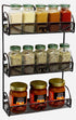 DecoBros 3 Tier Wall Mounted Spice Rack, Bronze