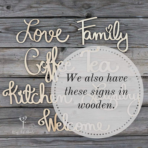 Way Of Hearts - Metal Coffee Signs For Coffee Bar Sign - Black 9.45" X 6.9" Kitchen Wall Decor - Includes Gift Box & Screws - Coffee Station Decoration