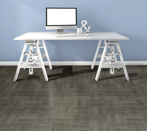 Achim Home Furnishings FTVWD22920 Nexus Self Adhesive 20 Vinyl Floor Tiles, 12" x 12", Charcoal Grey Wood, Piece