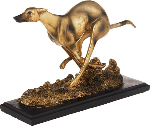 Design Toscano NY1280200 Greyhound Whippet Art Deco Dog Statue, Bronze