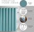 Creative Home Ideas Ombre Shower Curtain, 70 x 72, Aqua Solid