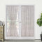 Demetex Semi Sheer Door Panels 72 inch Length Privacy Linen French Door Curtain Panels for Front Door, Set of 2, 54 x 72, Beige