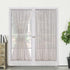 Demetex Semi Sheer Door Panels 72 inch Length Privacy Linen French Door Curtain Panels for Front Door, Set of 2, 54 x 72, Beige