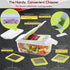 Brieftons QuickPush Food Chopper: Strongest & 200% More Container Capacity, 30% Heavier Duty, Kitchen Vegetable Fruit Dicer, Onion Tomato Potato Fries Cutter, with 3 Dicing Blades & Keep-Fresh Lid