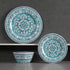 Melamine Dinnerware Set - 12pcs Dinnerware Dishes Set for Everyday Use, Dishwasher safe, Service for 4, Green