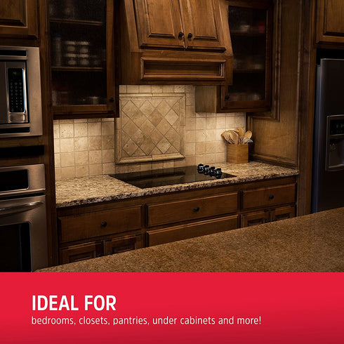 Energizer LED Puck Light, 3 Pack, White, Battery Powered, Wireless, 40 Lumens, Easy to Install, Perfect for Under Cabinet, Bedroom, Closets, Pantry, and More, 47609