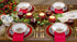 Euro Ceramica Duomo Collection Pasta Bowl Set of 4, Italian Floral Design, Multicolor, gold and cream