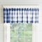 Elrene Home Fashions Farmhouse Living Buffalo-Check Valance, Bathroom or Kitchen Valance for Windows, 60" x 15" (1 Valance), Blue/White
