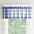 Elrene Home Fashions Farmhouse Living Buffalo-Check Valance, Bathroom or Kitchen Valance for Windows, 60" x 15" (1 Valance), Blue/White
