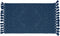 French Connection Nellore Bath Mat | Woven and Beaded Bathroom Rug | 100% Cotton | Premium Bathroom Décor | Machine Washable | Measures 20" x 34" | Navy