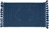 French Connection Nellore Bath Mat | Woven and Beaded Bathroom Rug | 100% Cotton | Premium Bathroom Décor | Machine Washable | Measures 20" x 34" | Navy