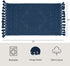 French Connection Nellore Bath Mat | Woven and Beaded Bathroom Rug | 100% Cotton | Premium Bathroom Décor | Machine Washable | Measures 20" x 34" | Navy