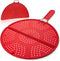 Splatter Screen for Frying Pan 11 3/4-Inch - Grease Splatter Guard - Foldable Splatter Screen Strainer - Bacon Silicone Splatter Screen with Folding Handle - Oil Screen for Skillet - Fry Splash Guard