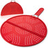 Splatter Screen for Frying Pan 11 3/4-Inch - Grease Splatter Guard - Foldable Splatter Screen Strainer - Bacon Silicone Splatter Screen with Folding Handle - Oil Screen for Skillet - Fry Splash Guard