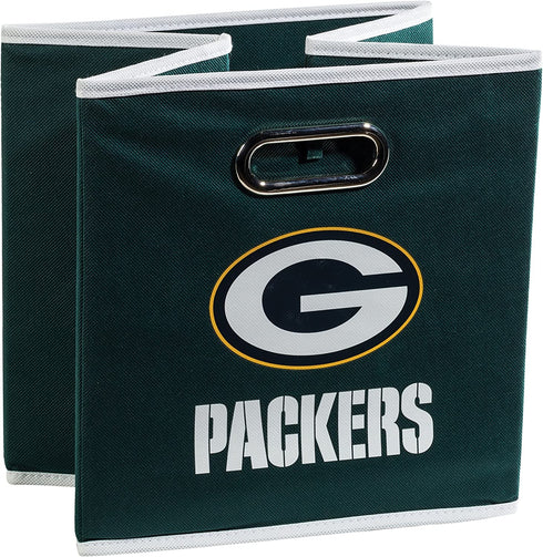 Franklin Sports NFL Team Fabric Storage Cubes - Made To Fit Storage Bin Organizers (11x10.5x10.5")