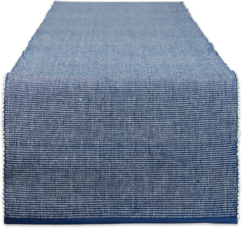 DII Two-Toned Collection Tabletop, Table Runner, 13x72, Navy