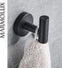 Marmolux Acc - Towel Hook Black Bathroom Single Coat Hooks Bath Kitchen Small Hand Towel Holder Hat Door Hanger Rack Home Storage Stainless Steel Bathroom Hardware Set Wall Mount Matte Black