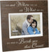 Malden International Designs Sun Washed Words Where You Go Distressed Walnut Picture Frame, 4x6, Walnut