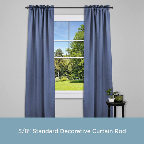 Kenney Kendall Standard Decorative Window Curtain Rod, 28-48", Antique Rust
