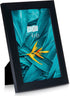KSROECUD 4X6 Picture Frames (5pack,Brushed Black) with HD Real Glass-Tabletop & Wall Decor-Hanging Hardware Included