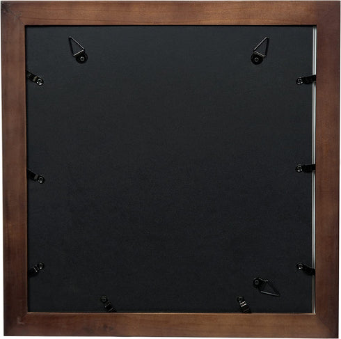 Gallery Solutions 17FW1481 Wall Mount Double Mat Picture Frame, 8" x 8" With Mat or 12" x 12" Without Mat, Walnut