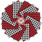 Christmas Red Black Buffalo Plaid - 12 Sheets 12 x 12 Inch Heat Transfer Vinyl Red & Black Plaid Fabric Printed Vinyl Sheets Adhesive Iron on Vinyl for Clothes