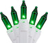 WinterWow Christmas Lights 100-Bulb 20 Ft White Wire Mini Indoor/Outdoor Incandescent Lights (2, Green)