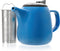 Tealyra - Daze Ceramic Teapot in Blue - 27-ounce (2-3 cups) - Small Stylish Ceramic Teapot with Stainless Steel Lid and Extra-Fine Infuser To Brew Loose Leaf Tea