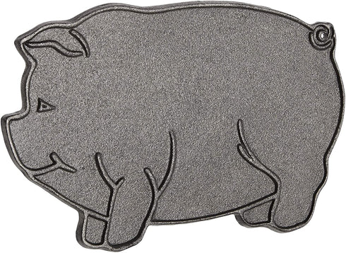 Norpro Cast Iron Pig Shaped Bacon Press with Wood Handle, 8.5in/21.5cm