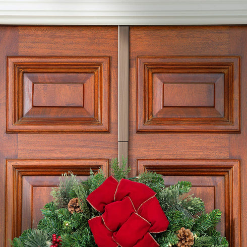 Haute Decor Adjustable Length Wreath Hook and Hanger - 2PACK- Oil Rubbed Bronze - Holds up to 20 lbs.