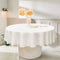 RUIBAO HOME Round Table Cloth Waterproof Oil Proof Wrinkle Resistant Washable Polyester Tablecloth for Dining Table Kitchen 90 inch Titanium White?90IN? Titanium White?